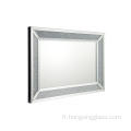 Miroir de suspension rectangulaire en diamant en cristal miroir